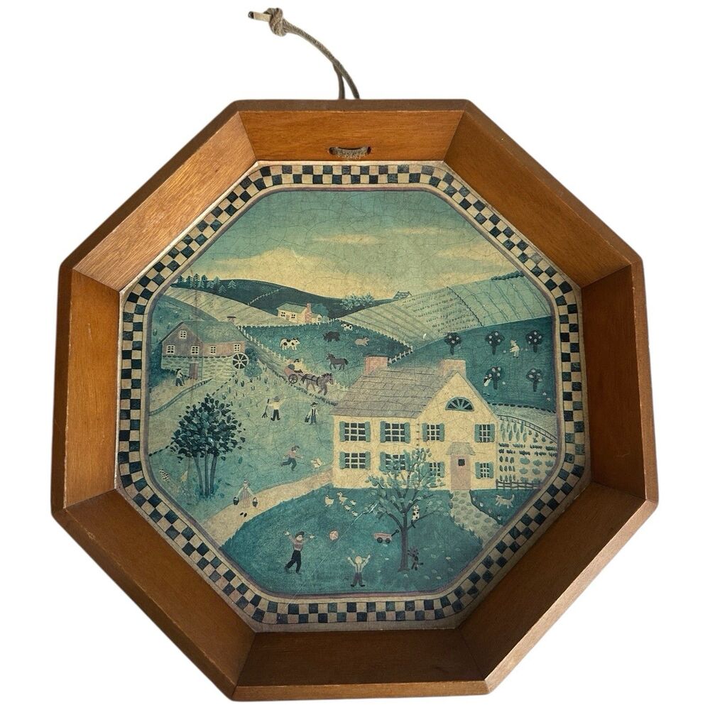 Cottagecore Wood Wall Art Crowning Touch Folk Art Farmhouse Country Scene